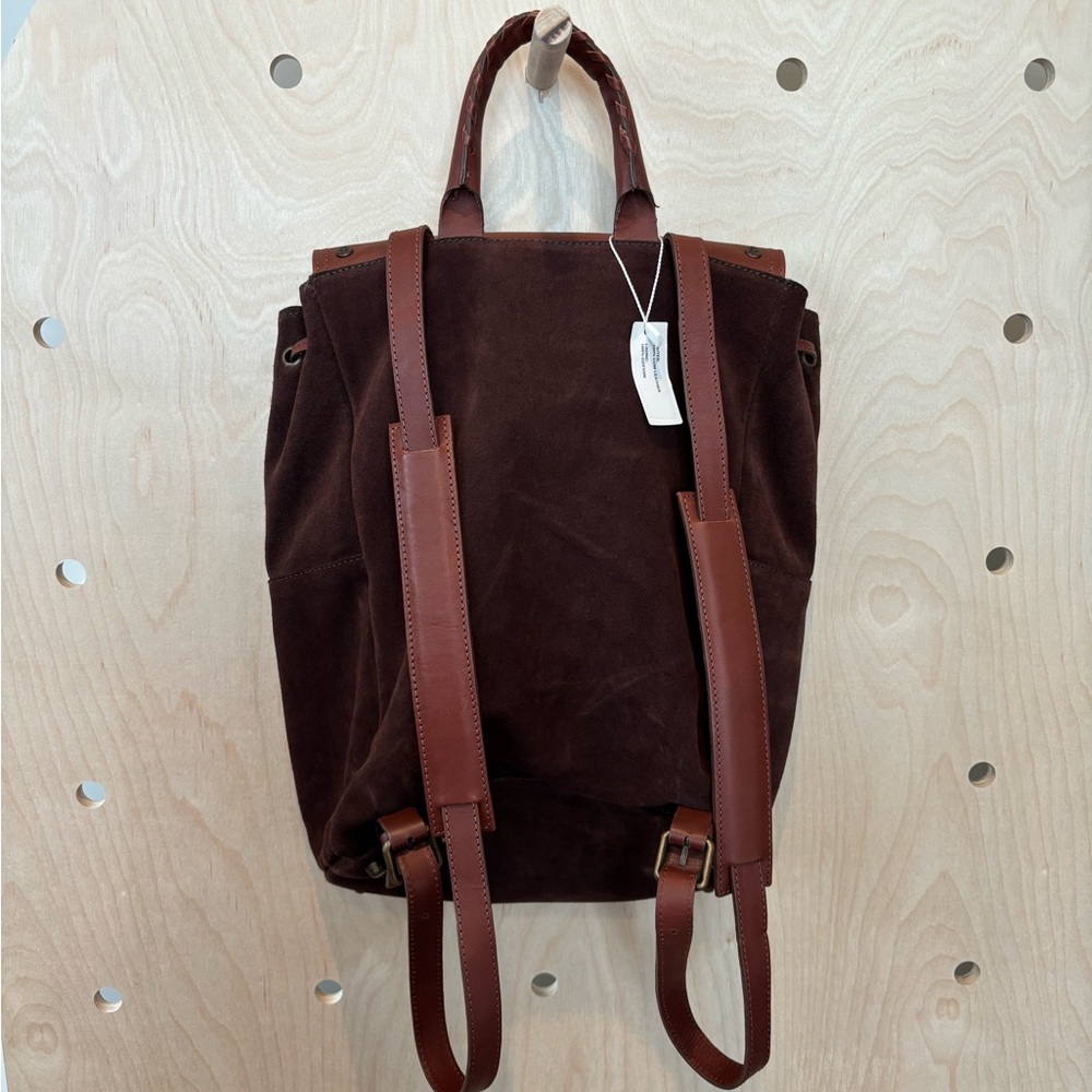 NEW! $248 Sundance Simplicity Embellished Backpack in Chocolate 100 Cow Leather - Picture 6 of 13